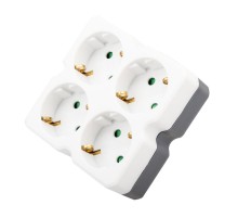 Четверник электрический 16 А с заземлением белый  11-1073  REXANT