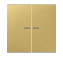 Клавиша для KNX кнопки, 2 группы, с окошком; металл; латунь Classic  ME102KO5C  Jung