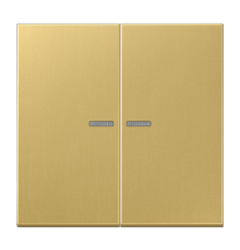 Клавиша для KNX кнопки, 2 группы, с окошком; металл; латунь Classic  ME102KO5C  Jung