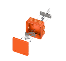 Коробка огнестойкая E45 100х100х50мм с клеммниками 4 полюса 0,5-4мм2 IP55 HF  plc-kmfr-100-404  EKF