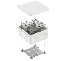 Коробка огнестойкая разветвительная для о/п двухкомпонентная 60-0300-FR6.0-4-6-Р Е15-Е60 RAL9003 100х100х50 (14 шт/уп)  60-0300-9003-FR6.0-4-6-Р  Пр