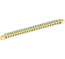 Шина PEN "земля-ноль" 6х9мм 24/2 (24групп/креп по краям)  YNN11-24-100  IEK