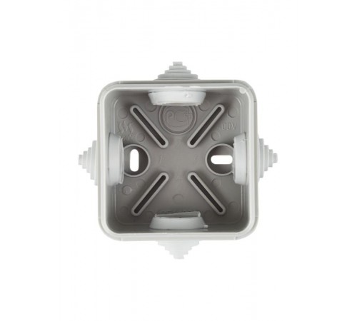 Коробка распределительная КМ41236 для о/п 70х70х44 мм IP44 (RAL7035, 4 гермоввода, защелкивающаяся крышка)  UKOZ11-070-070-040-K41-44  IEK