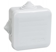 Коробка распределительная КМ41236 для о/п 70х70х44 мм IP44 (RAL7035, 4 гермоввода, защелкивающаяся крышка)  UKOZ11-070-070-040-K41-44  IEK