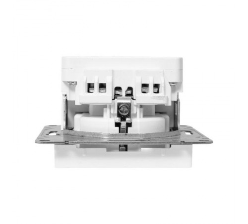 Механизм розетки с USB-A+С - 2шт, 16А, с заземлением, со шторками, алюминий Эпика EKF  UP1-SOA-111-USBA+USBC  EKF