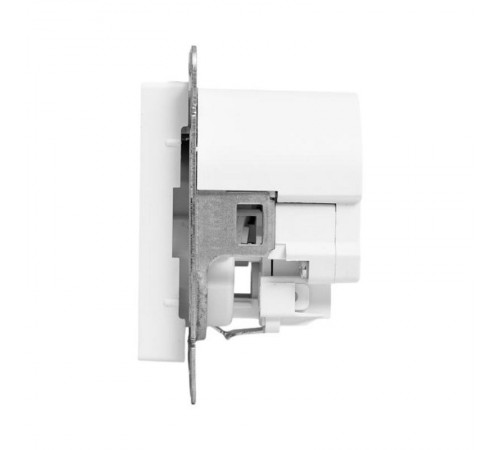 Механизм розетки с USB-A+С - 2шт, 16А, с заземлением, со шторками, алюминий Эпика EKF  UP1-SOA-111-USBA+USBC  EKF