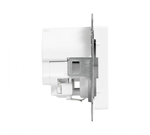 Механизм розетки с USB-A+С - 2шт, 16А, с заземлением, со шторками, алюминий Эпика EKF  UP1-SOA-111-USBA+USBC  EKF