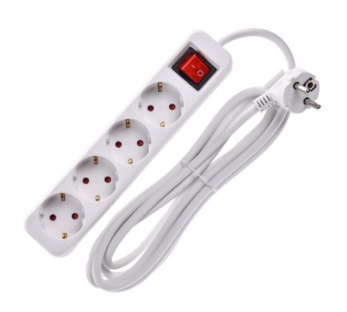 UMA Удлинитель У04К 4 места 2P+PE 3м 3х1,5мм2 16А белый   UM-YP10-16-04-03-ZK-K01  IEK