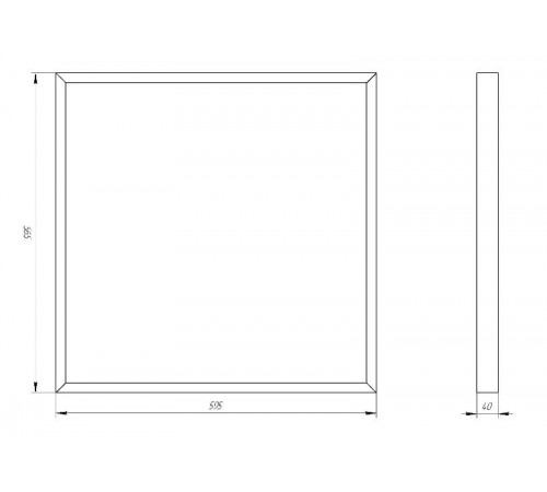 Светильник светодиодный универсальный SPO-910-9-65K-038 38Вт 6500К 3990Лм 595x595x40 матовый с равномерной засветкой  Б0051546  ЭРА