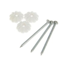 Гвоздь с декор. шляпкой (белая) (80 шт) - пакет   106219  Tech-KREP