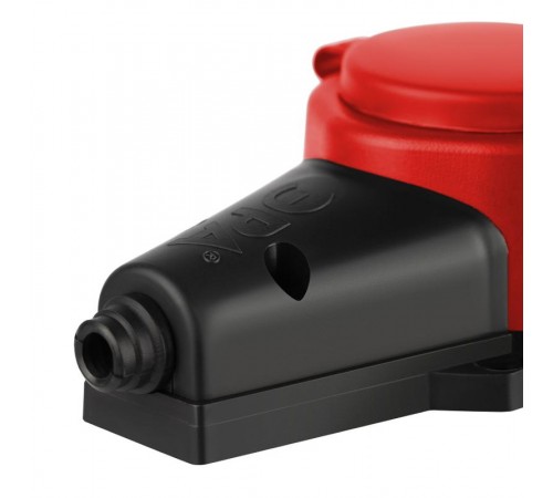 Колодка  KX-4e-RED-IP44 каучуковая с заземлением 4 розетки 16A IP44 красная  Б0068456  ЭРА