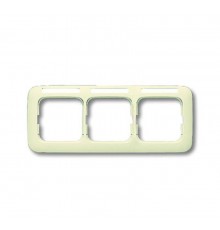 Рамка 3-постовая, горизонтальная, с полем для надписи, серия Busch-Duro 2000 SI, цвет слоновая кость  1754-0-3716   2CKA001754A3716  ABB