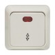 Рим Выключатель проходной 1-клавишный с индикатором 10А белый EKF  ENV10-125-10  EKF