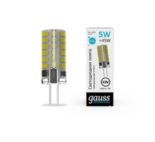 Лампа светодиодная Elementary G4 12V 5W 400lm 4100K силикон LED 1/20/200  18725  Gauss