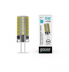 Лампа светодиодная Elementary G4 12V 5W 400lm 4100K силикон LED 1/20/200  18725  Gauss
