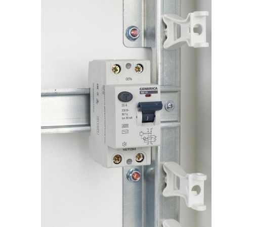 Выключатель дифференциальный (УЗО) ВД1-63 2п 25А 30мА тип AC  MDV15-2-025-030  GENERICA
