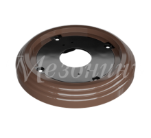 Рамка одноместная пластиковая, D 92x14 мм, цвет - какао, серия УСАДЬБА, ТМ МЕЗОНИНЪ