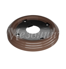 Рамка одноместная пластиковая, D 92x14 мм, цвет - какао, серия УСАДЬБА, ТМ МЕЗОНИНЪ