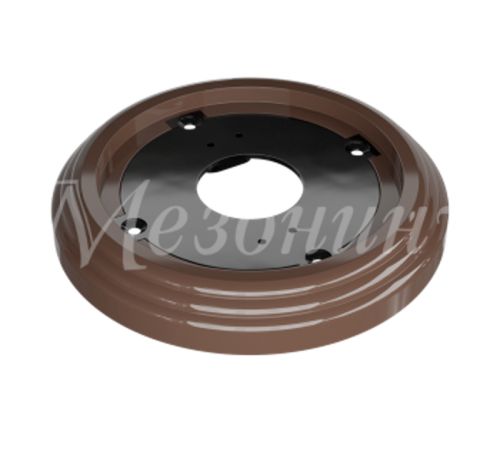 Рамка одноместная пластиковая, D 92x14 мм, цвет - какао, серия УСАДЬБА, ТМ МЕЗОНИНЪ