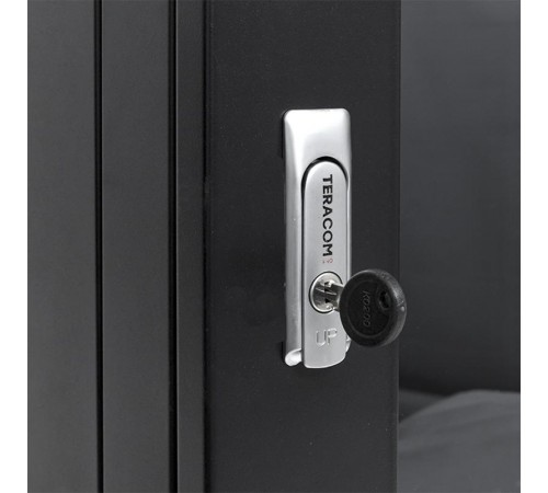Шкаф настенный 19" TERACOM PRO 12U 600х450 мм дверь стеклянная с замком-ручкой чёрный  TRP-WLL-1264-40B  EKF