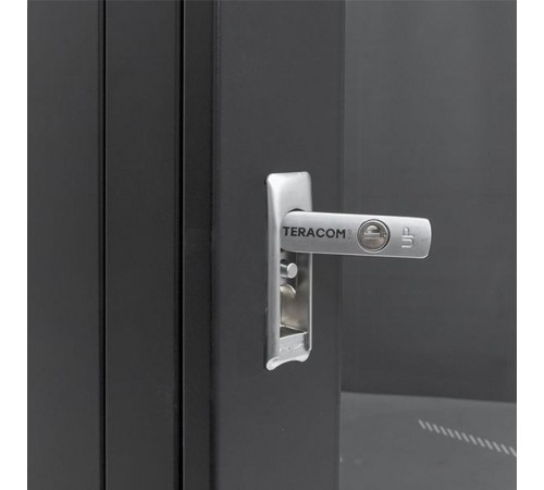 Шкаф настенный 19" TERACOM PRO 12U 600х450 мм дверь стеклянная с замком-ручкой чёрный  TRP-WLL-1264-40B  EKF