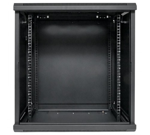 Шкаф настенный 19" TERACOM PRO 12U 600х450 мм дверь стеклянная с замком-ручкой чёрный  TRP-WLL-1264-40B  EKF