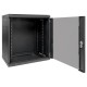 Шкаф настенный 19" TERACOM PRO 12U 600х450 мм дверь стеклянная с замком-ручкой чёрный  TRP-WLL-1264-40B  EKF
