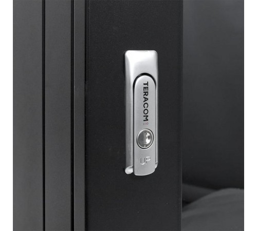 Шкаф настенный 19" TERACOM PRO 12U 600х450 мм дверь стеклянная с замком-ручкой чёрный  TRP-WLL-1264-40B  EKF