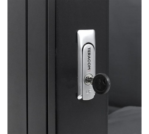Шкаф настенный 19" TERACOM PRO 12U 600х450 мм дверь стеклянная с замком-ручкой чёрный  TRP-WLL-1264-40B  EKF