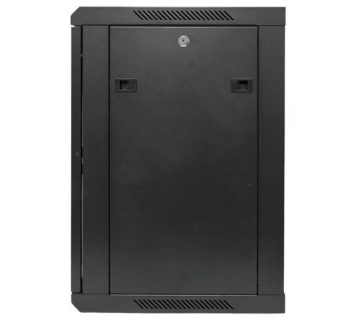 Шкаф настенный 19" TERACOM PRO 12U 600х450 мм дверь стеклянная с замком-ручкой чёрный  TRP-WLL-1264-40B  EKF