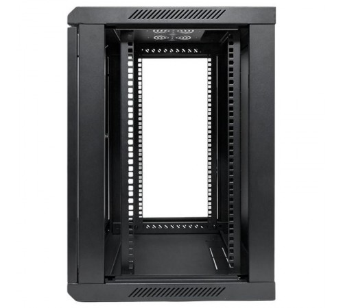 Шкаф настенный 19" TERACOM PRO 12U 600х450 мм дверь стеклянная с замком-ручкой чёрный  TRP-WLL-1264-40B  EKF