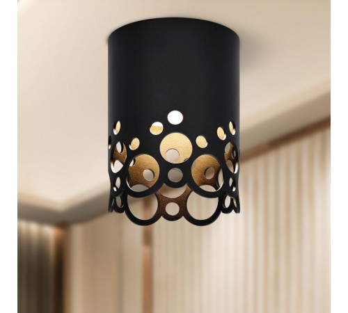 Светильник настенно-потолочный спот  OL49 BK GX53 IP20 черный  Б0059800  ЭРА