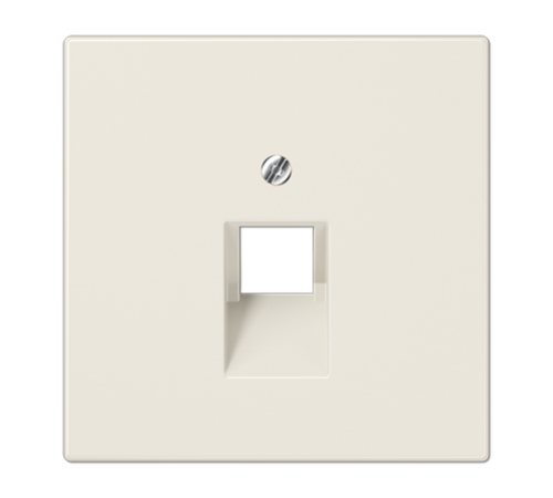 Крышка для одинарных телефонных и компьютерных розеток (UAE), фиксация винтом; термопласт; слоновая кость; LS990  LS969-1UA  Jung