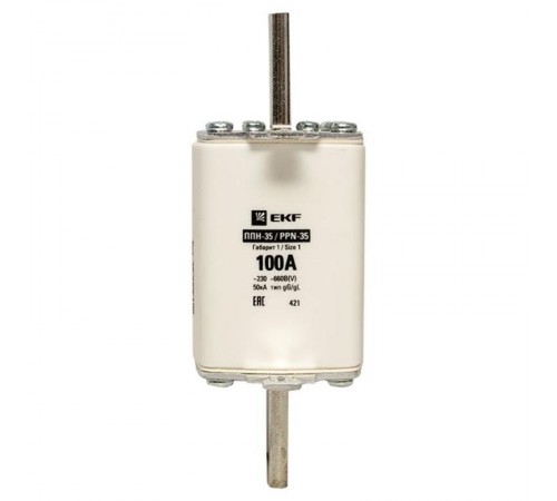 Плавкая вставка ППН-35 250/100А габарит 1  fus-35/250/100  EKF