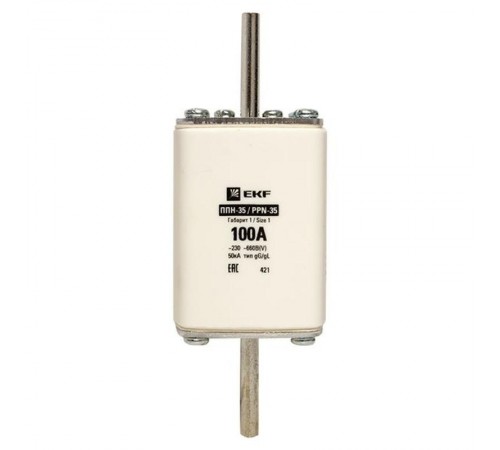 Плавкая вставка ППН-35 250/100А габарит 1  fus-35/250/100  EKF