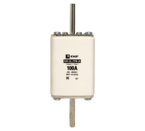 Плавкая вставка ППН-35 250/100А габарит 1  fus-35/250/100  EKF