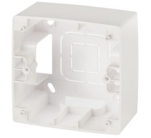 12-6101-15 ЭРА Коробка наклад. монтажа 1 пост, Эра12, перламутр  Б0043169  ЭРА