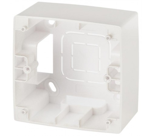 12-6101-15 ЭРА Коробка наклад. монтажа 1 пост, Эра12, перламутр  Б0043169  ЭРА