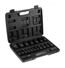 Набор шестигранных ударных торцевых головок, 1/2", 78мм, 20 предметов (8-32мм) пластиковый кейс  KR-12-8420  Kranz