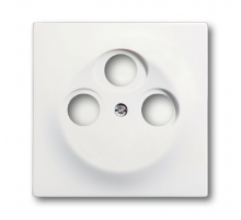 Накладка (центральная плата) для TV-R-SAT розетки, серия impuls, цвет белый бархат  1753-0-0167   2CKA001753A0167  ABB