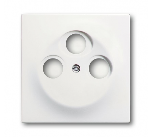 Накладка (центральная плата) для TV-R-SAT розетки, серия impuls, цвет белый бархат  1753-0-0167   2CKA001753A0167  ABB
