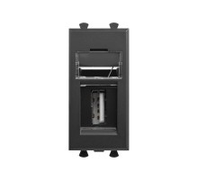 USB 2.0 розетка модульная, тип А-А, "Avanti", "Черный матовый", 1 модуль  4412401  DKC