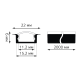 Профиль для ленты LED врезной гл 7mm - 2m 1/80  BT414  Gauss