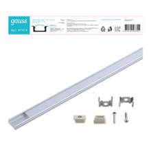 Профиль для ленты LED врезной гл 7mm - 2m 1/80  BT414  Gauss