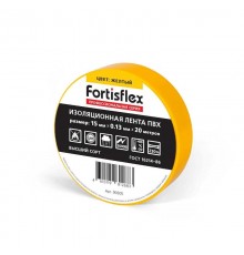 Изолента ПВХ 15x0.13х20 (желт)  90805  Fortisflex