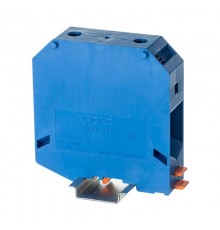 Клемма проходная, винтовой зажим, 2 точки подключения,  95 кв.мм, синяя  KRUH-95-BU  DKC