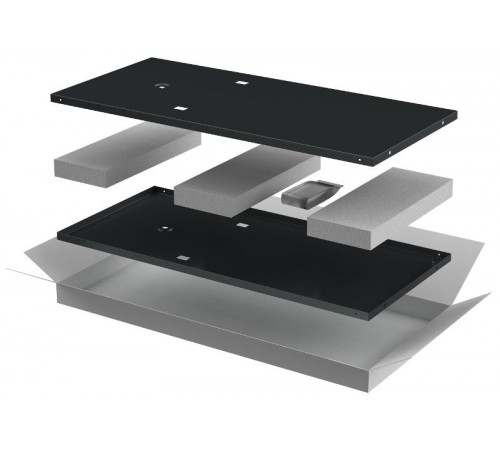 LINEA E Компл. стенок боковых 600мм шкафа 33U чер.  LE05-33UX6-X  ITK