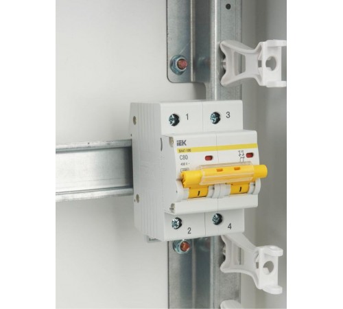 Выключатель автоматический двухполюсный ВА47-100 80А C 10кА KARAT  MVA40-2-080-C  IEK