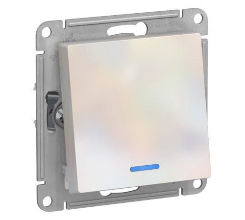 AtlasDesign Жемчуг Переключатель 1-клавишный с подсветкой, сх.6а, 10АХ, механизм  ATN000463  SE