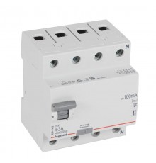 Выключатель дифференциальный (УЗО) RX3 4п 63А 100мА тип AC  402068  Legrand